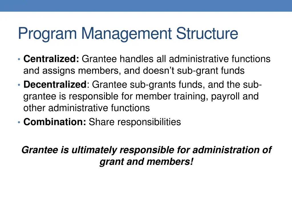 program management structure 1