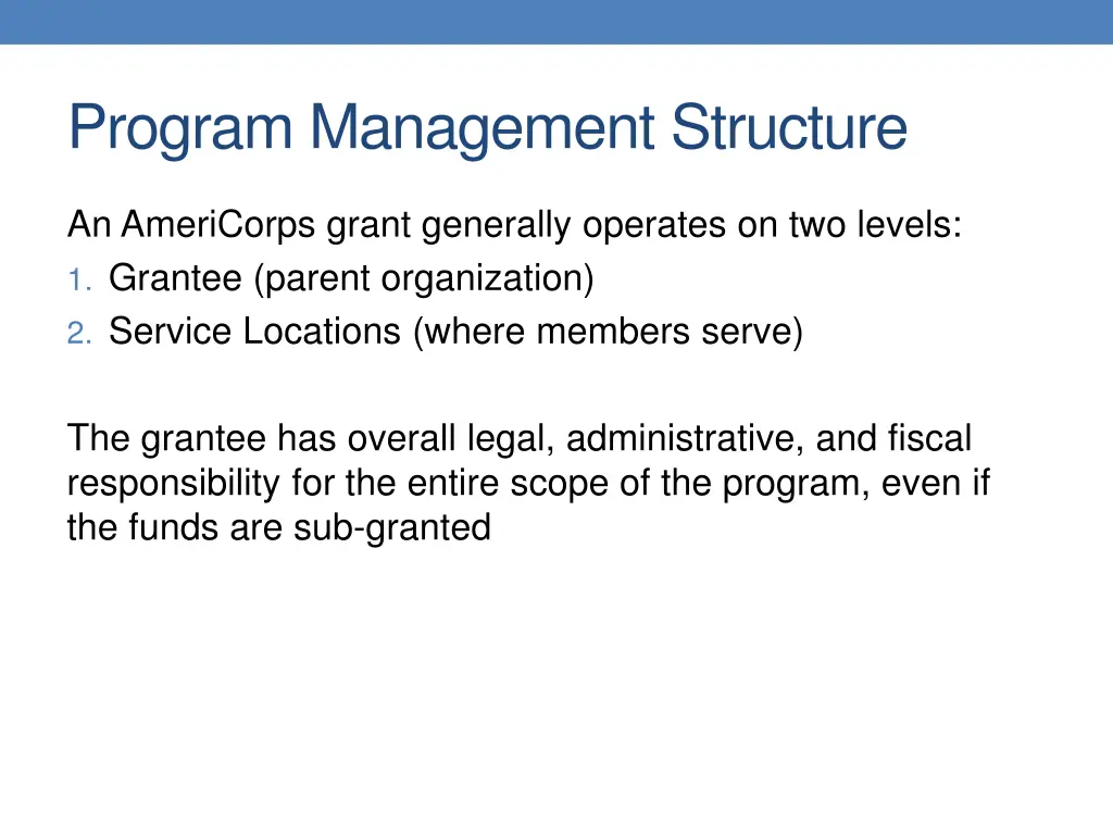 program management structure