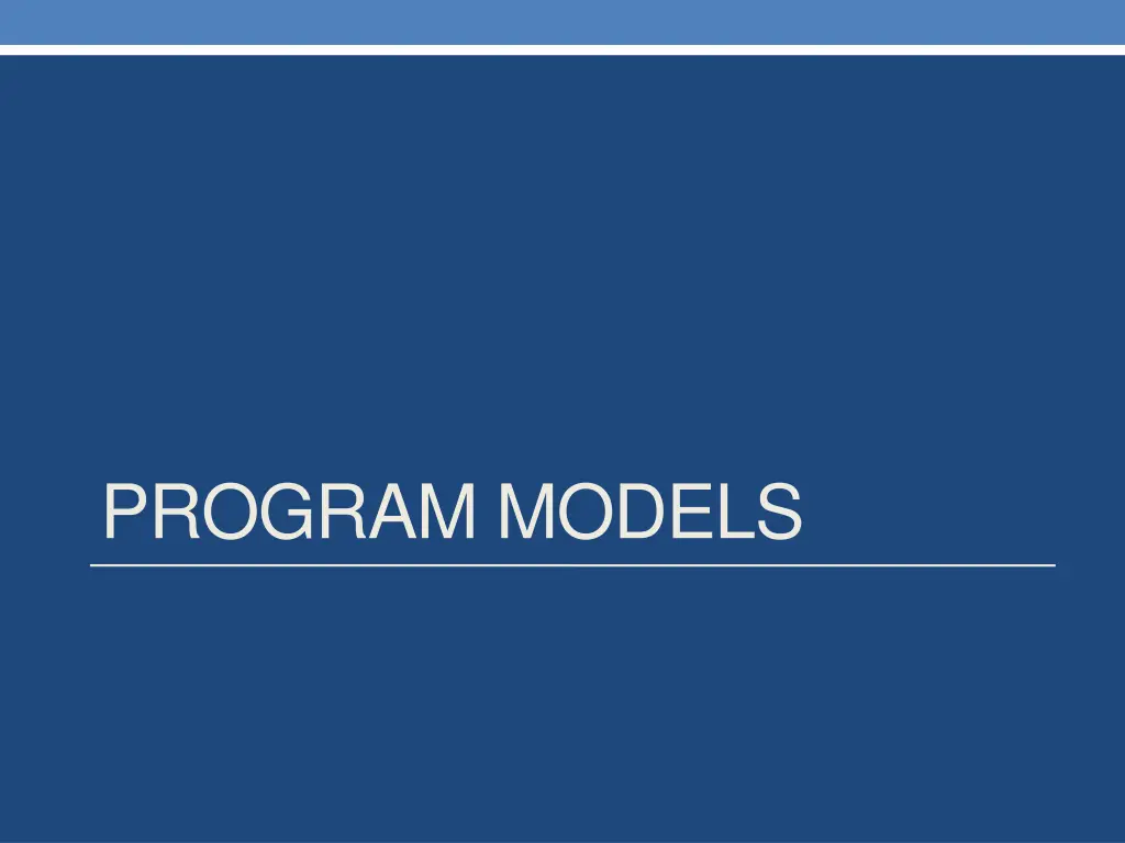 program models