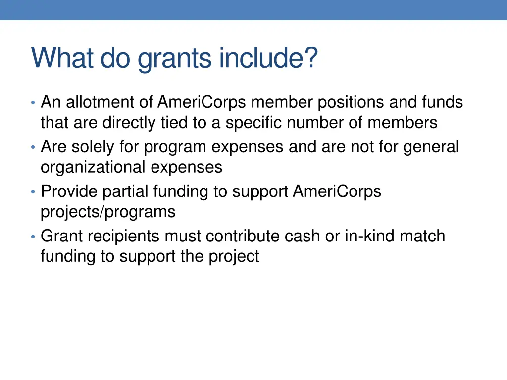 what do grants include