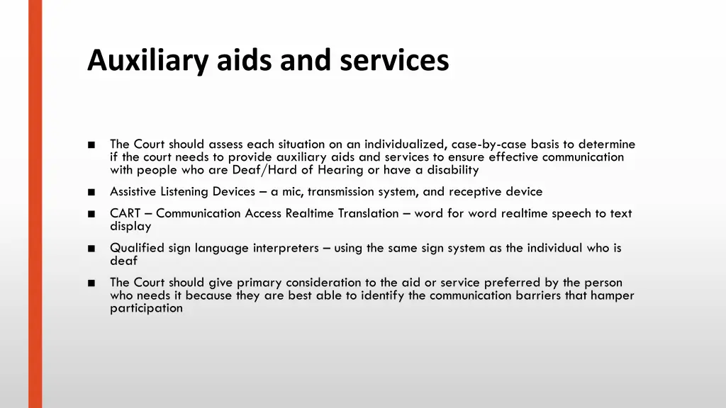 auxiliary aids and services