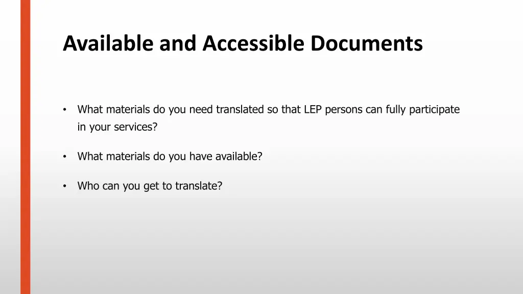 available and accessible documents