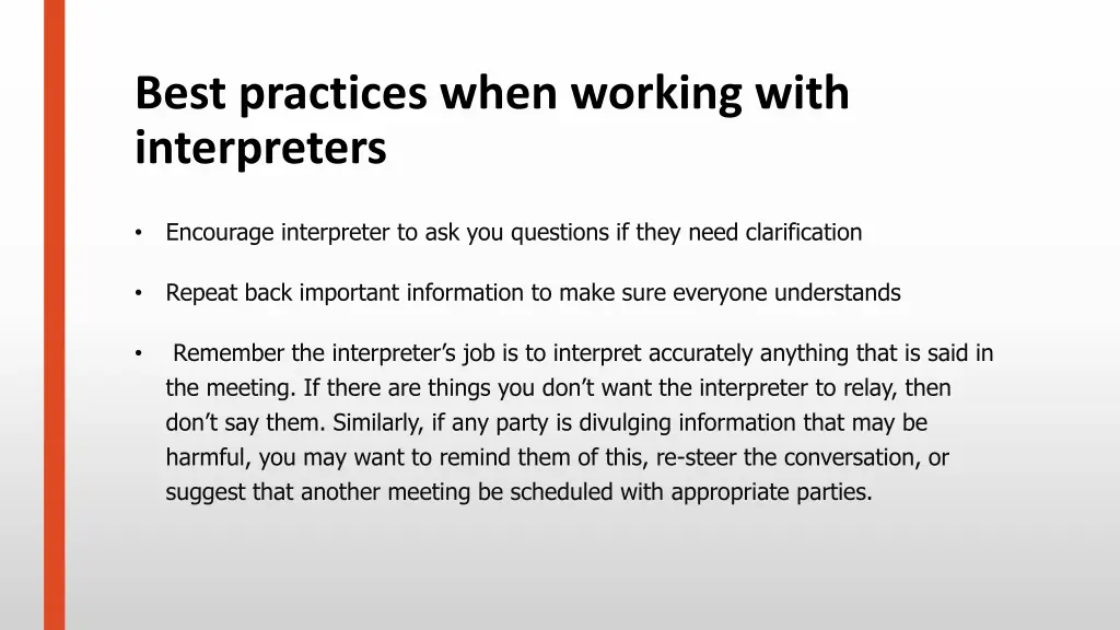 best practices when working with interpreters 1