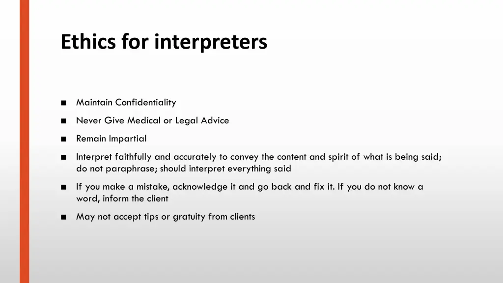 ethics for interpreters