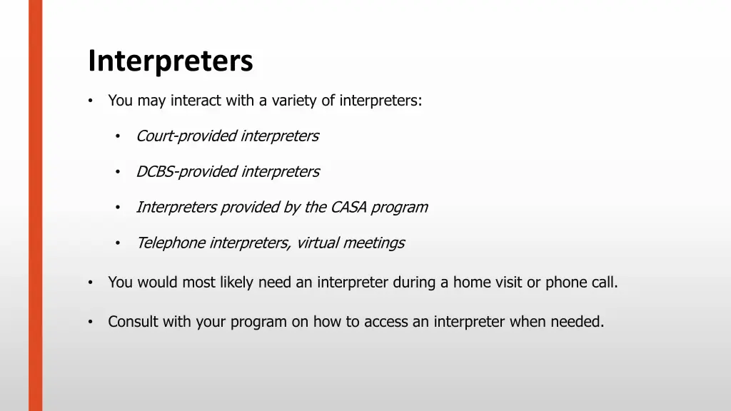 interpreters