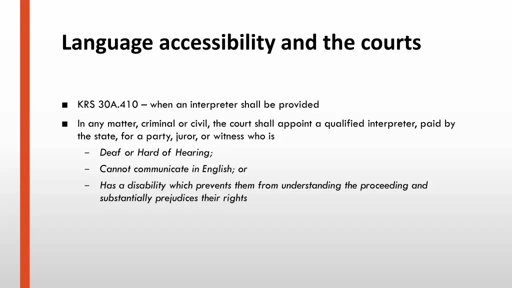 language accessibility and the courts