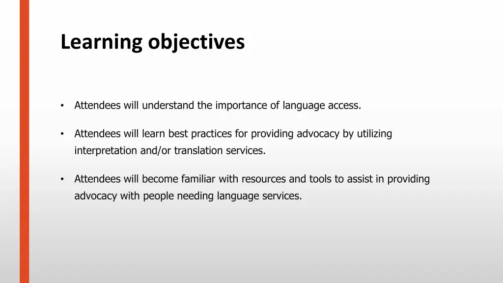 learning objectives