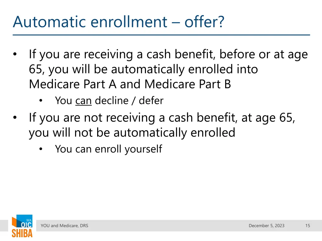 automatic enrollment offer