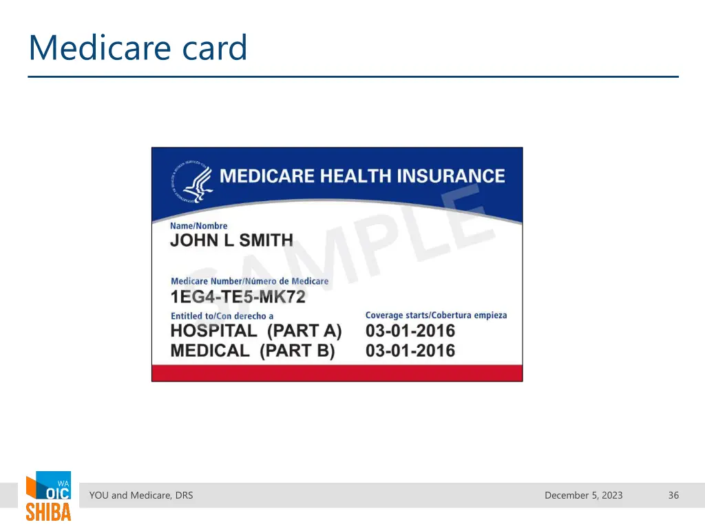 medicare card