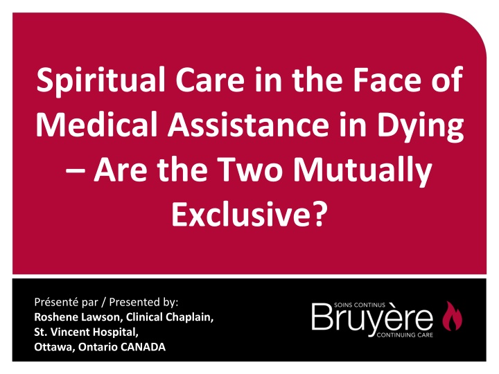 spiritual care in the face of medical assistance