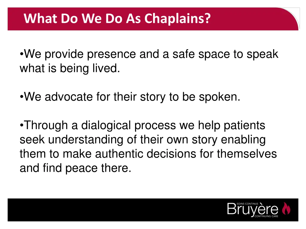 what do we do as chaplains