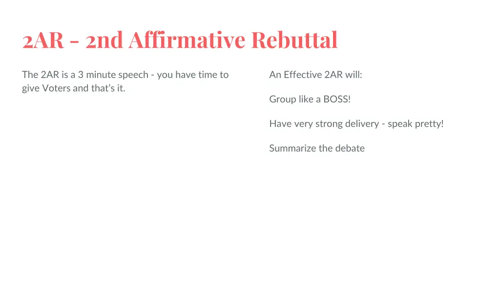 2ar 2nd affirmative rebuttal