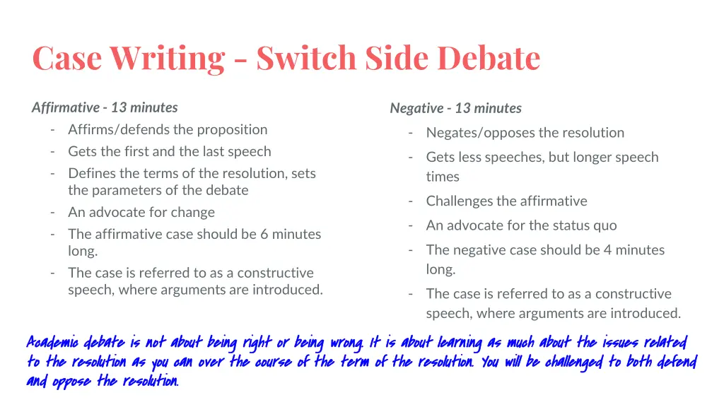 case writing switch side debate