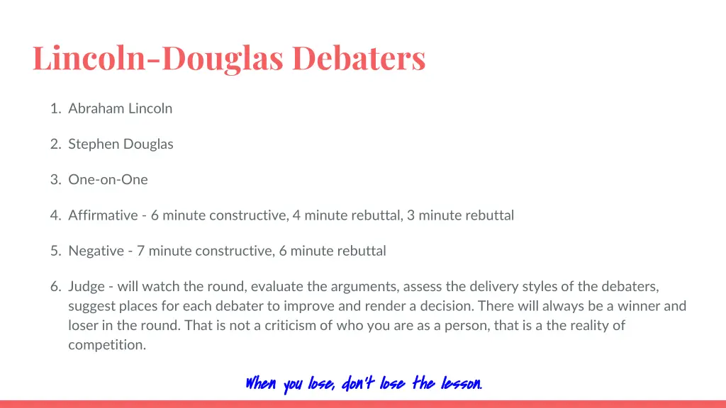 lincoln douglas debaters