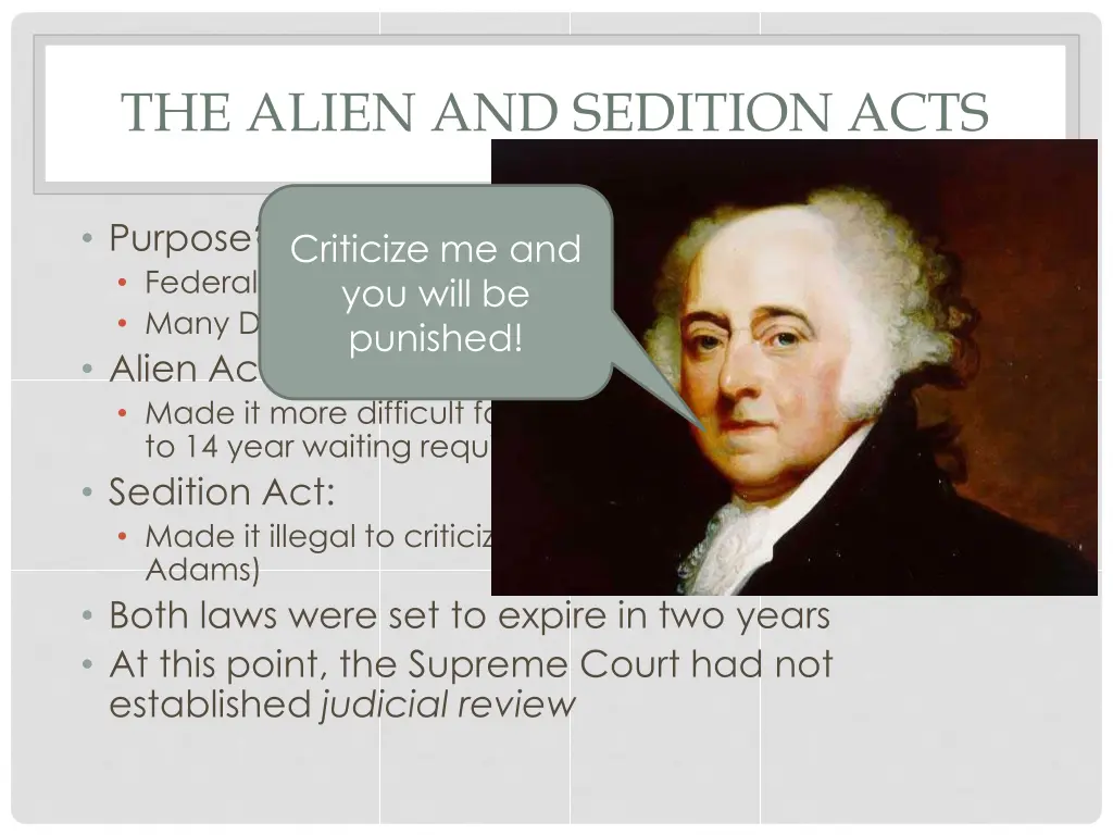 the alien and sedition acts