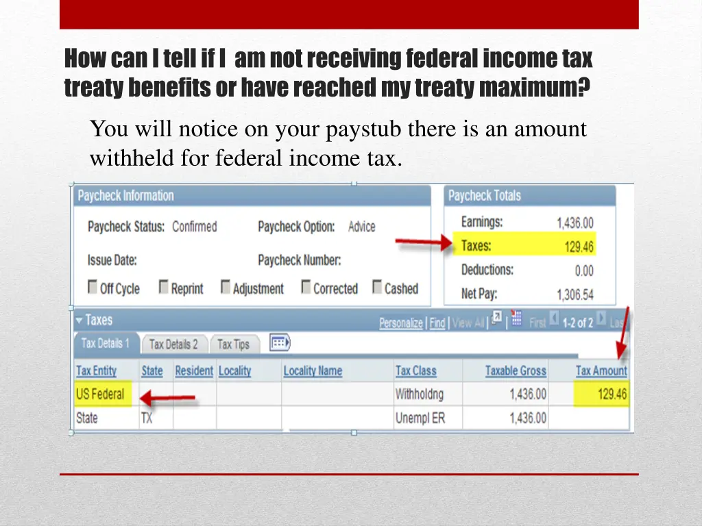 how can i tell if i am not receiving federal