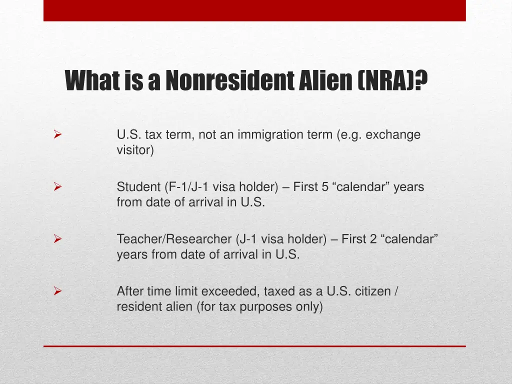 what is a nonresident alien nra