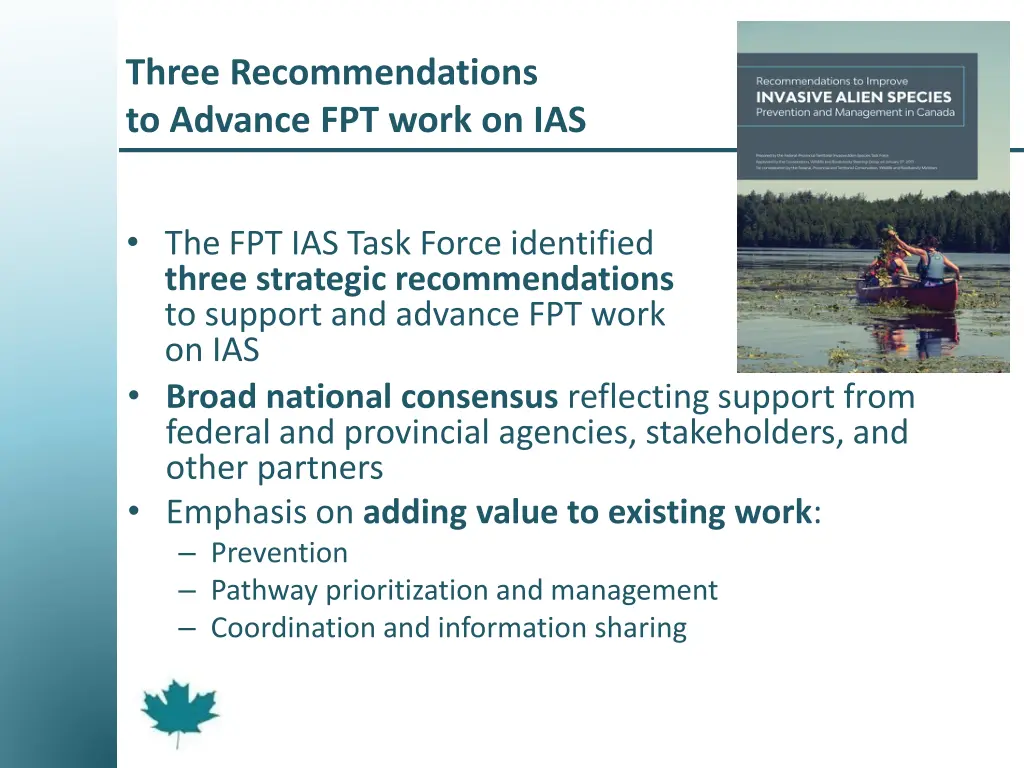 three recommendations to advance fpt work on ias