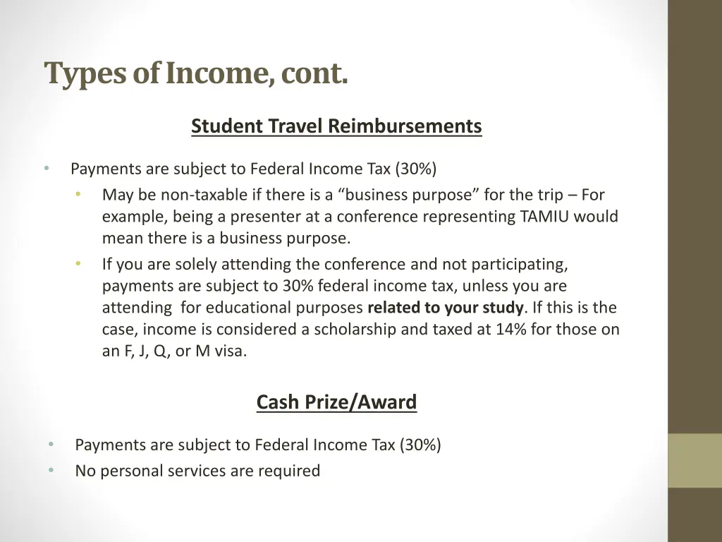 types of income cont