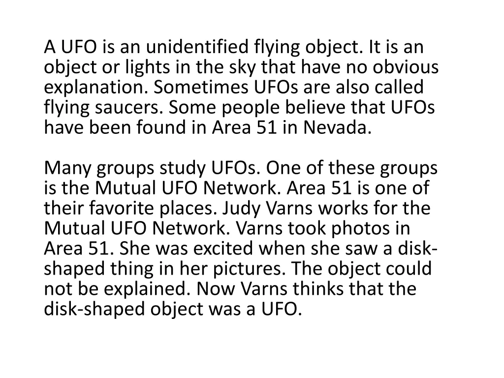 a ufo is an unidentified flying object