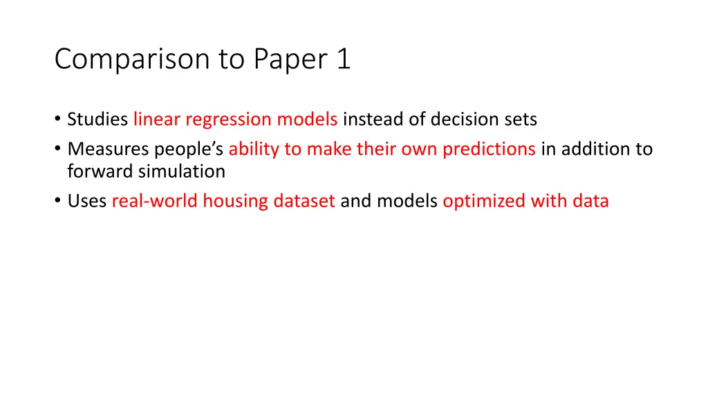 comparison to paper 1