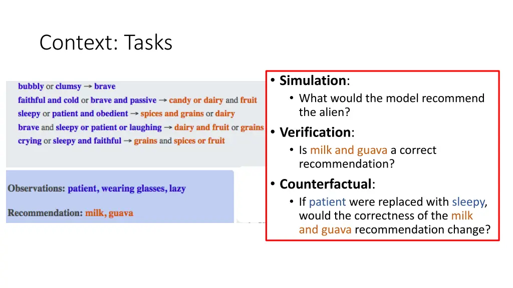 context tasks