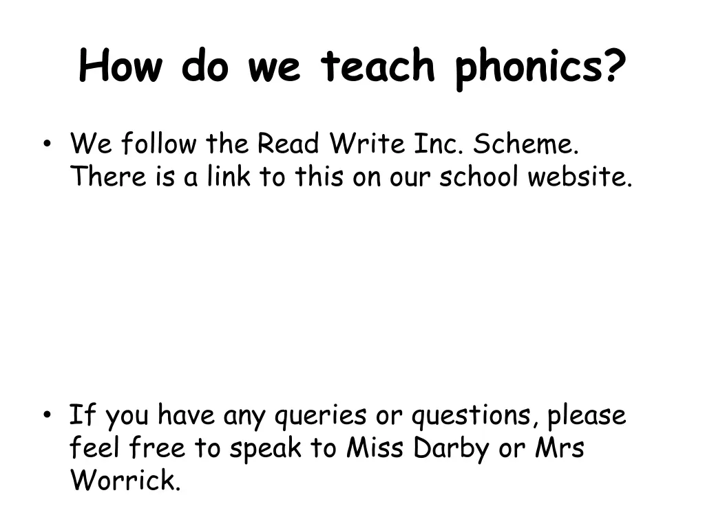 how do we teach phonics