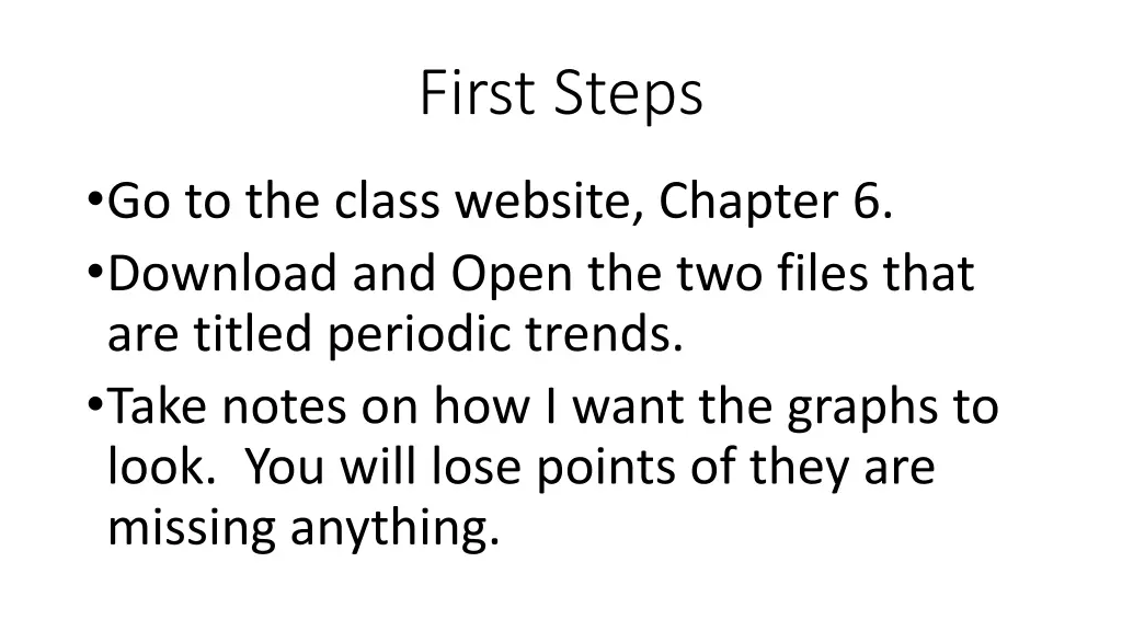 first steps