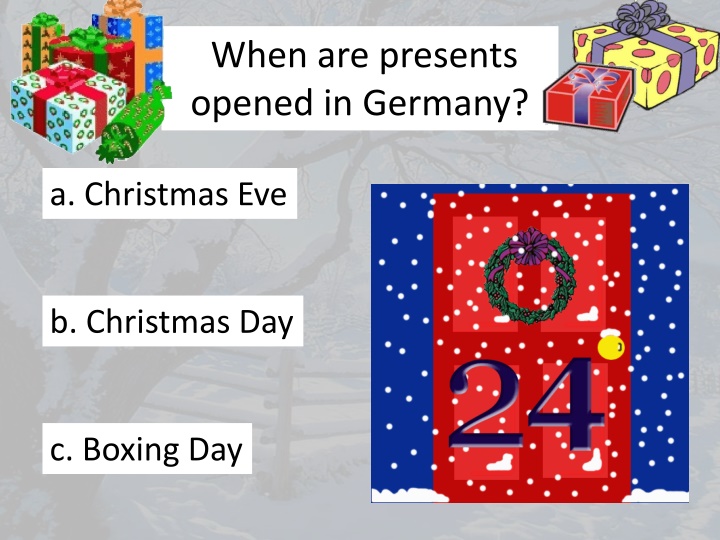 when are presents opened in germany