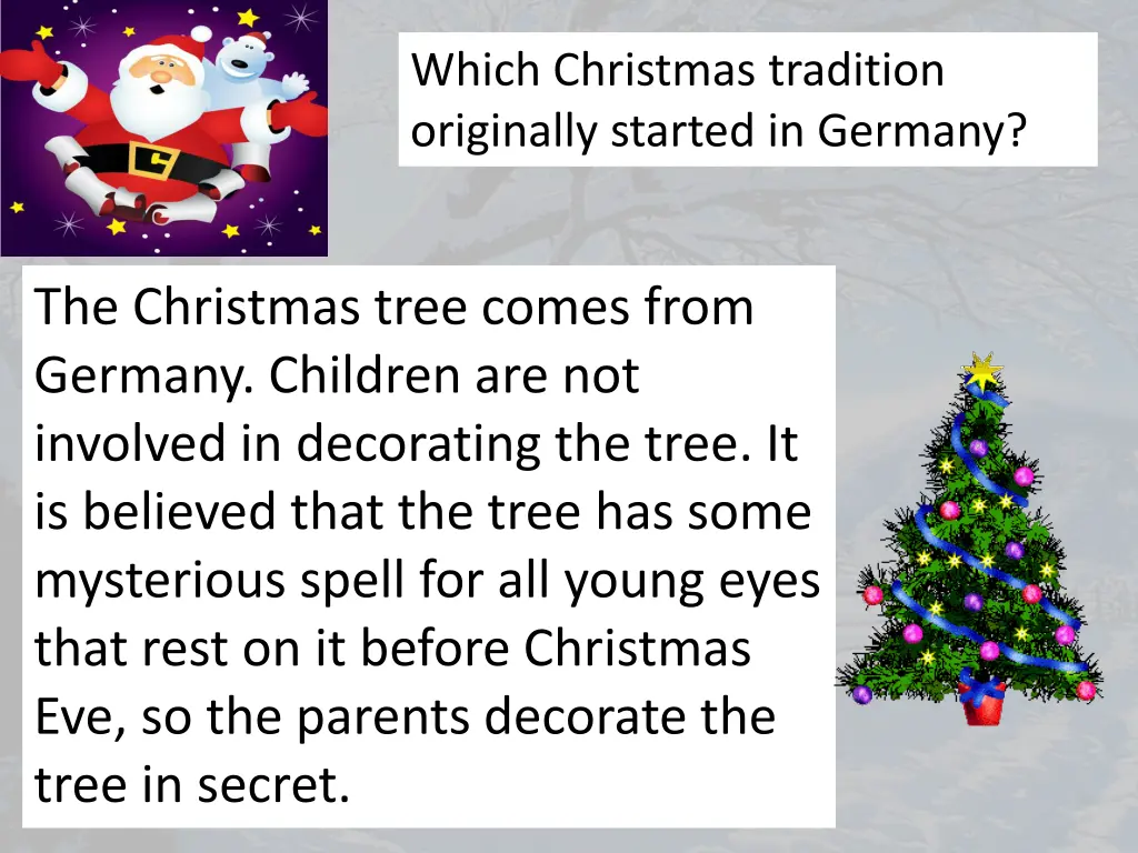 which christmas tradition originally started 1