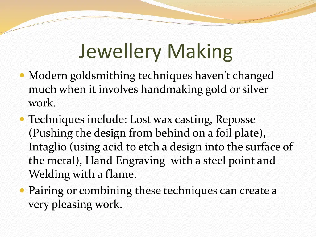 jewellery making