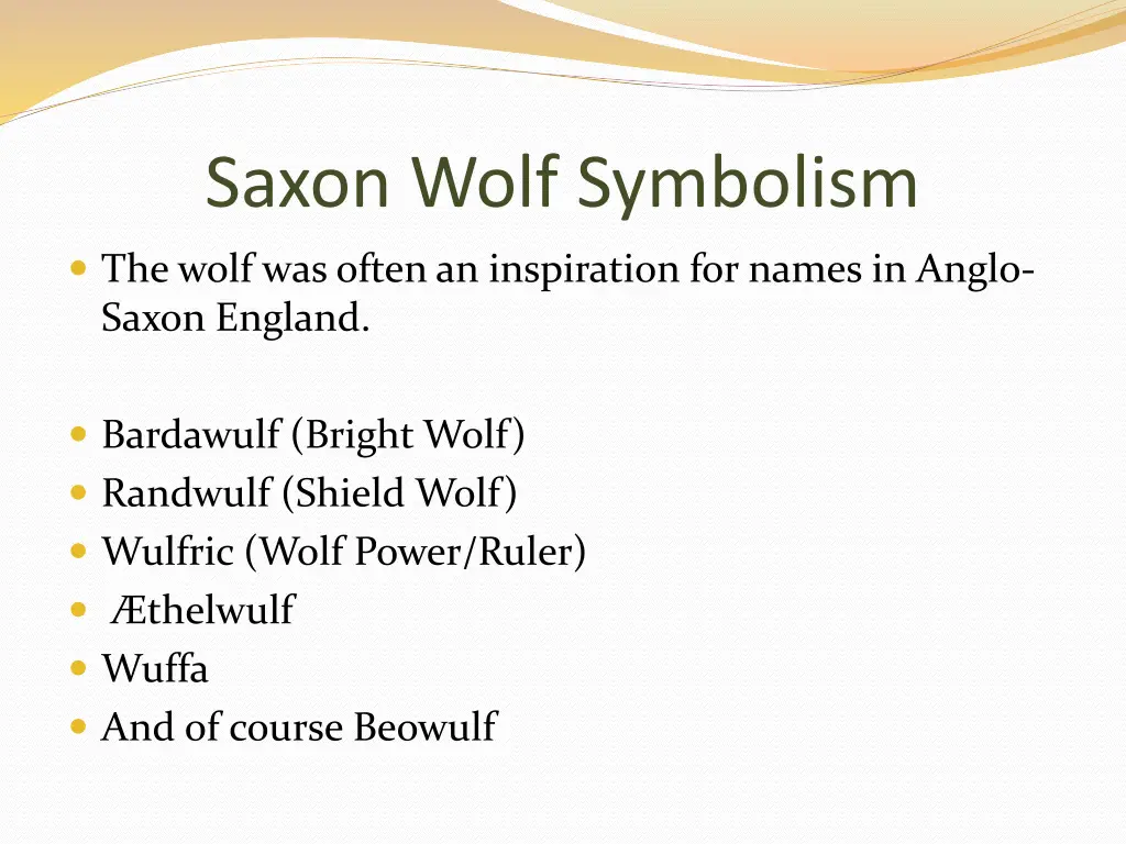 saxon wolf symbolism