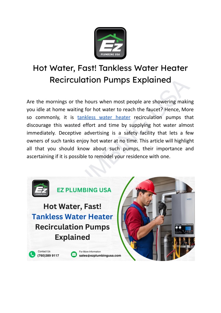 hot water fast tankless water heater