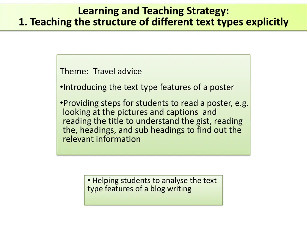 learning and teaching strategy 1 teaching 1