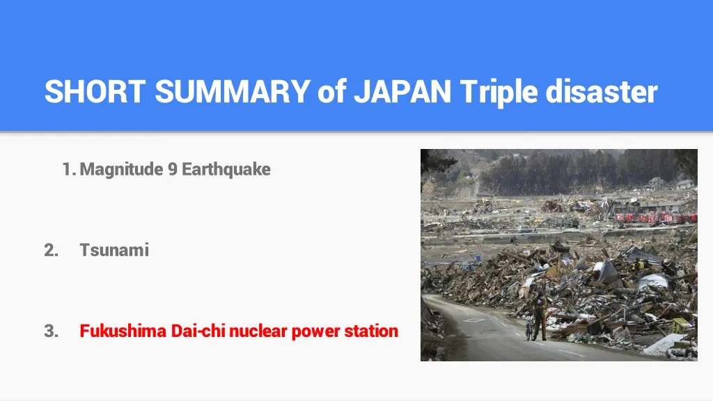 short summary of japan triple disaster