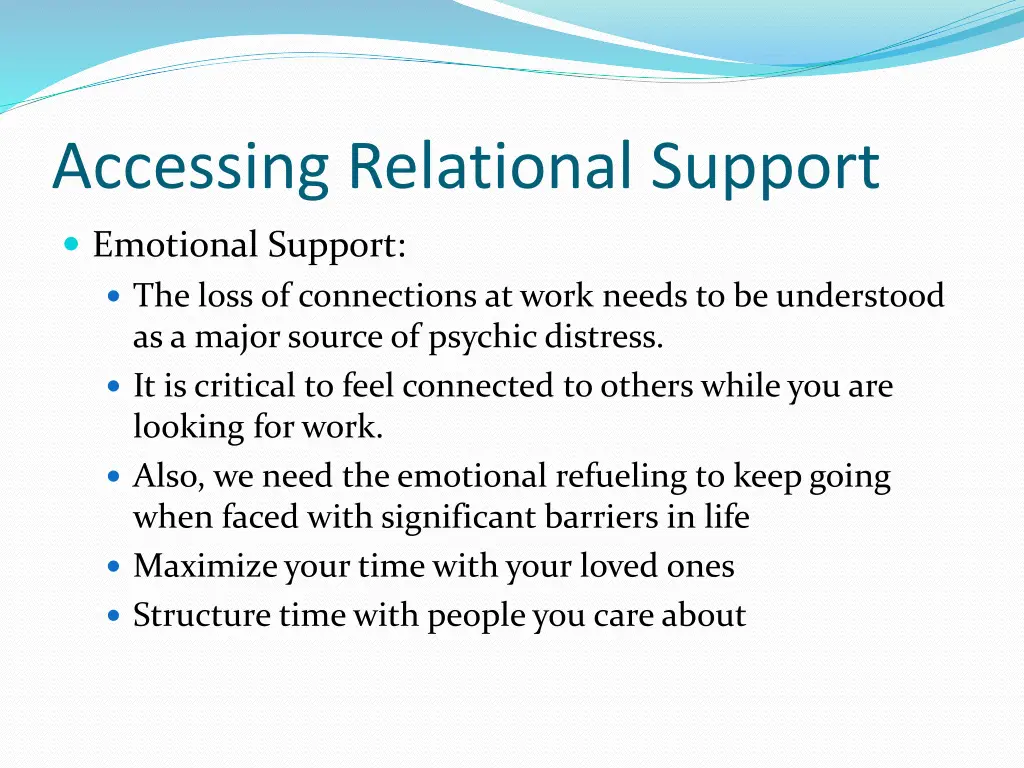 accessing relational support 1