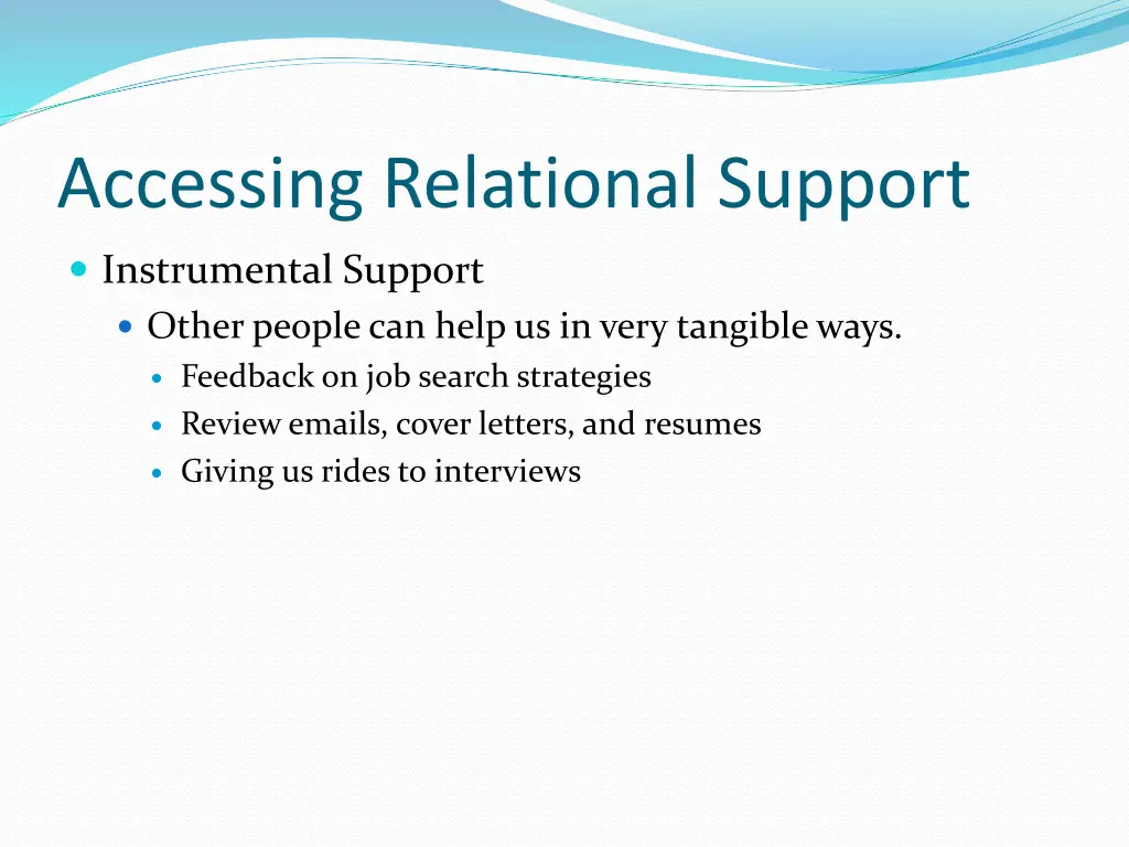 accessing relational support 2