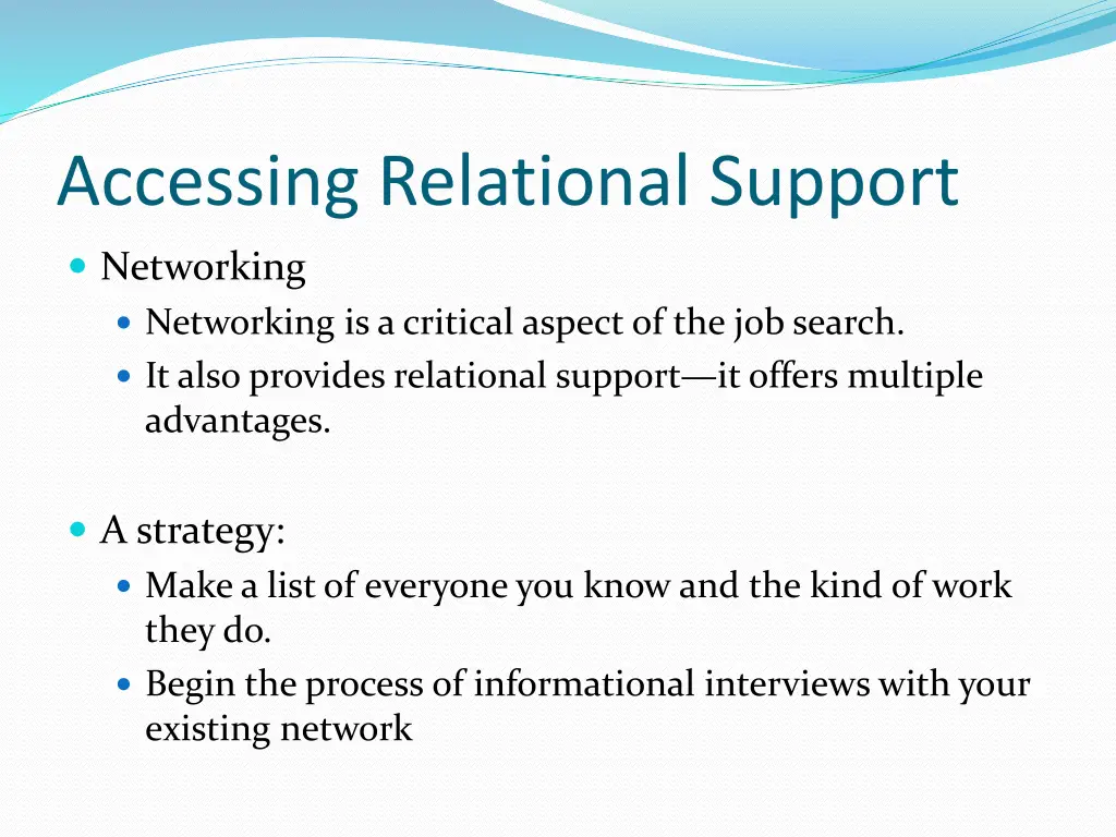 accessing relational support 3