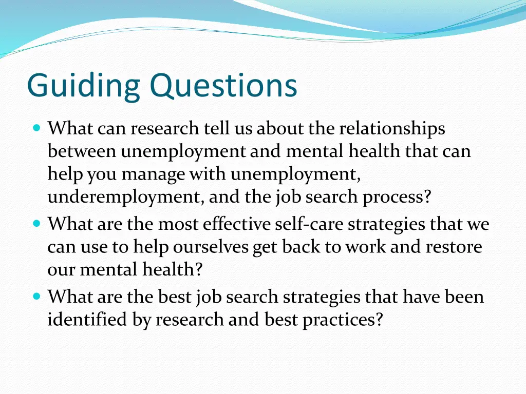 guiding questions