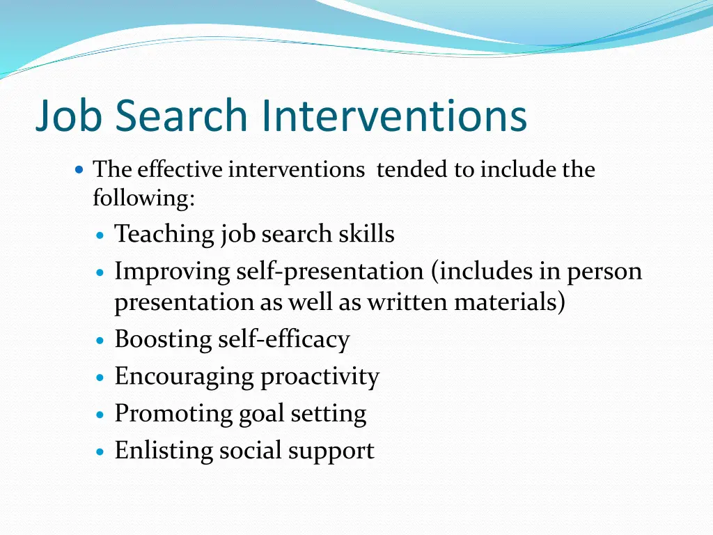 job search interventions 1