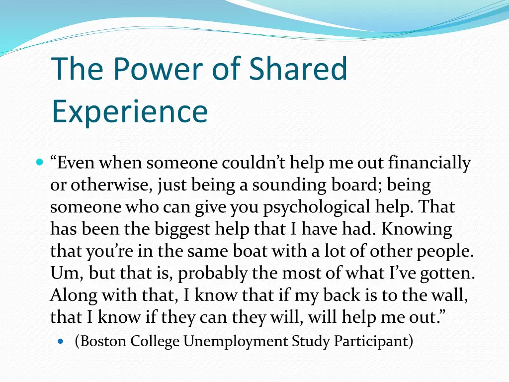 the power of shared experience 1