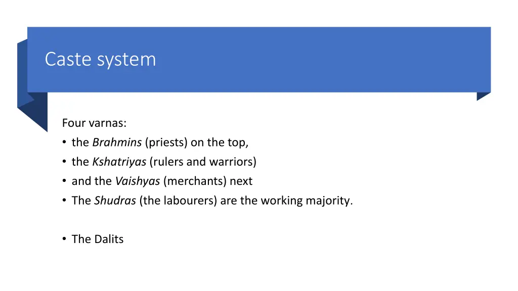 caste system