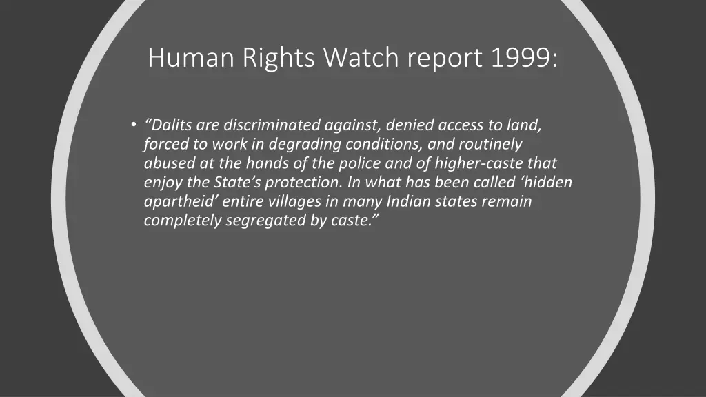 human rights watch report 1999