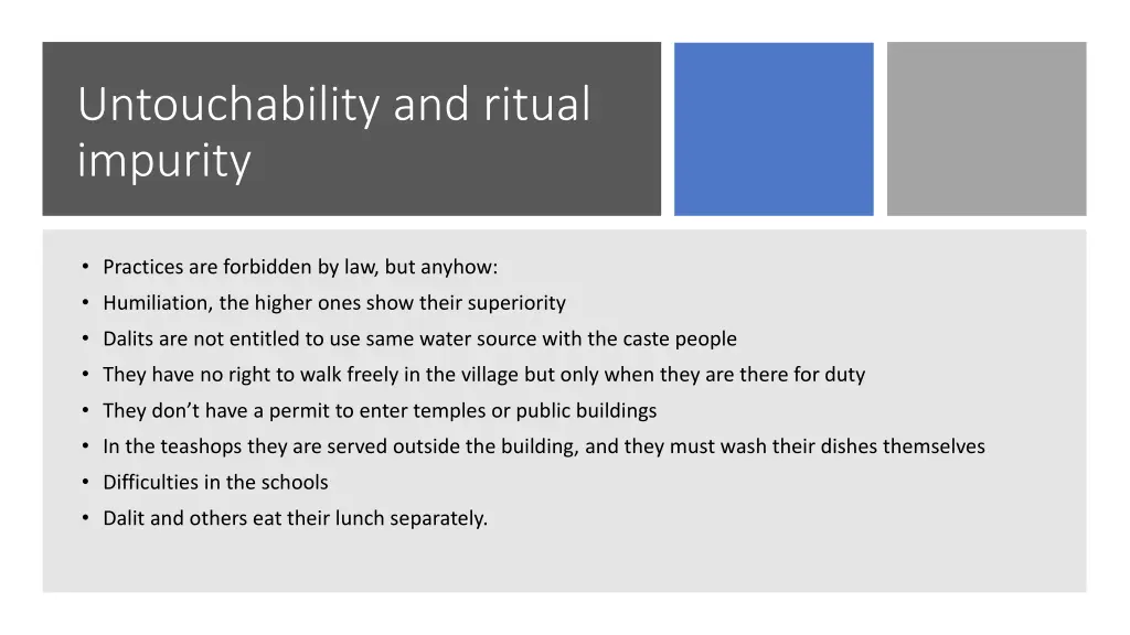 untouchability and ritual impurity