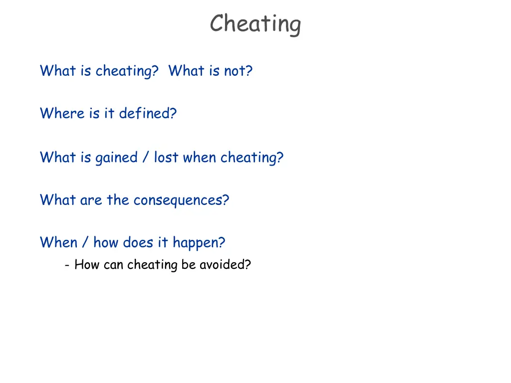 cheating