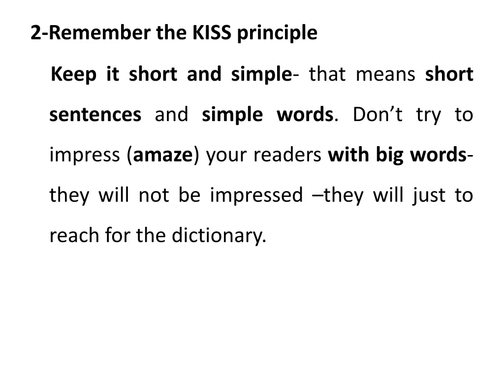 2 remember the kiss principle