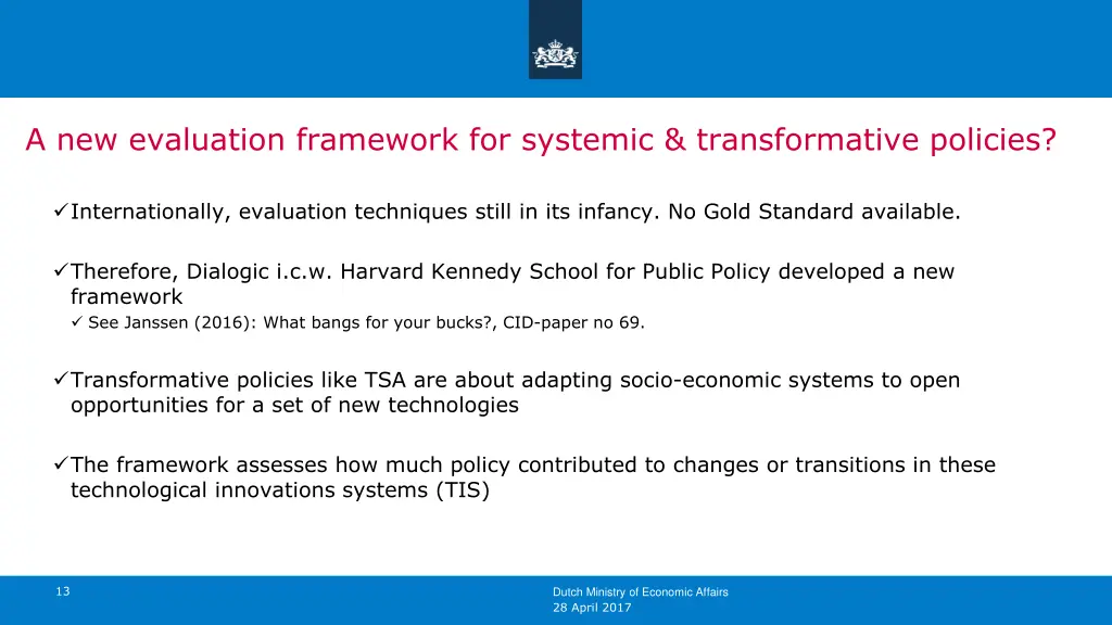 a new evaluation framework for systemic