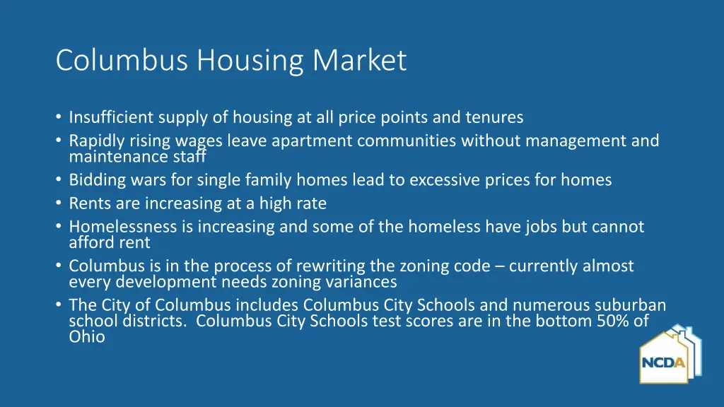 columbus housing market