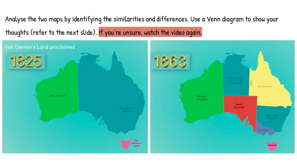 analyse the two maps by identifying