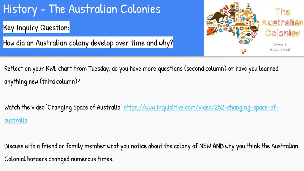 history the australian colonies